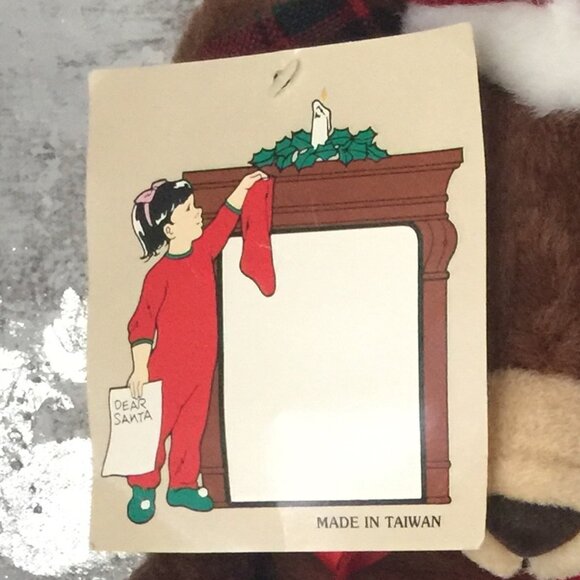 Vintage 1970's Christmas Teddy in Stocking - Picture 13 of 13